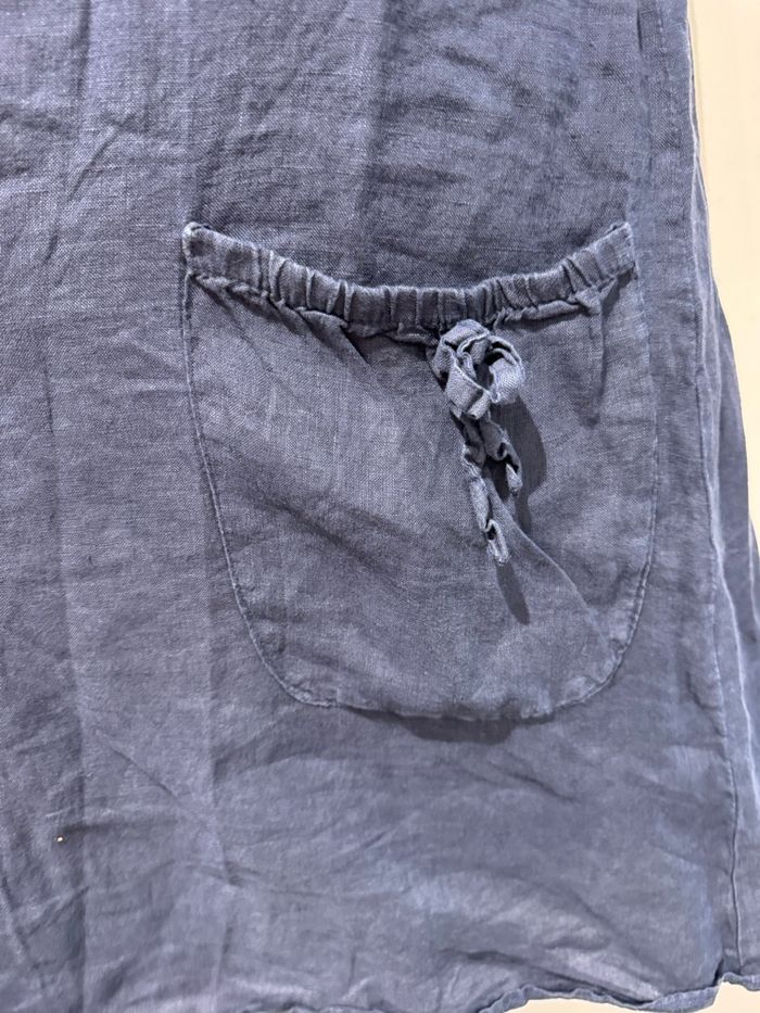Robe lin taille S/36 bleu été printemps - photo numéro 6