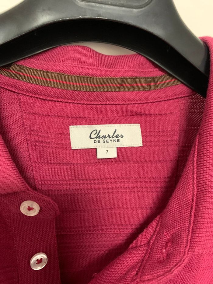 Polo bordeaux Charles De Seyne taille 7 neuf Coton - photo numéro 2