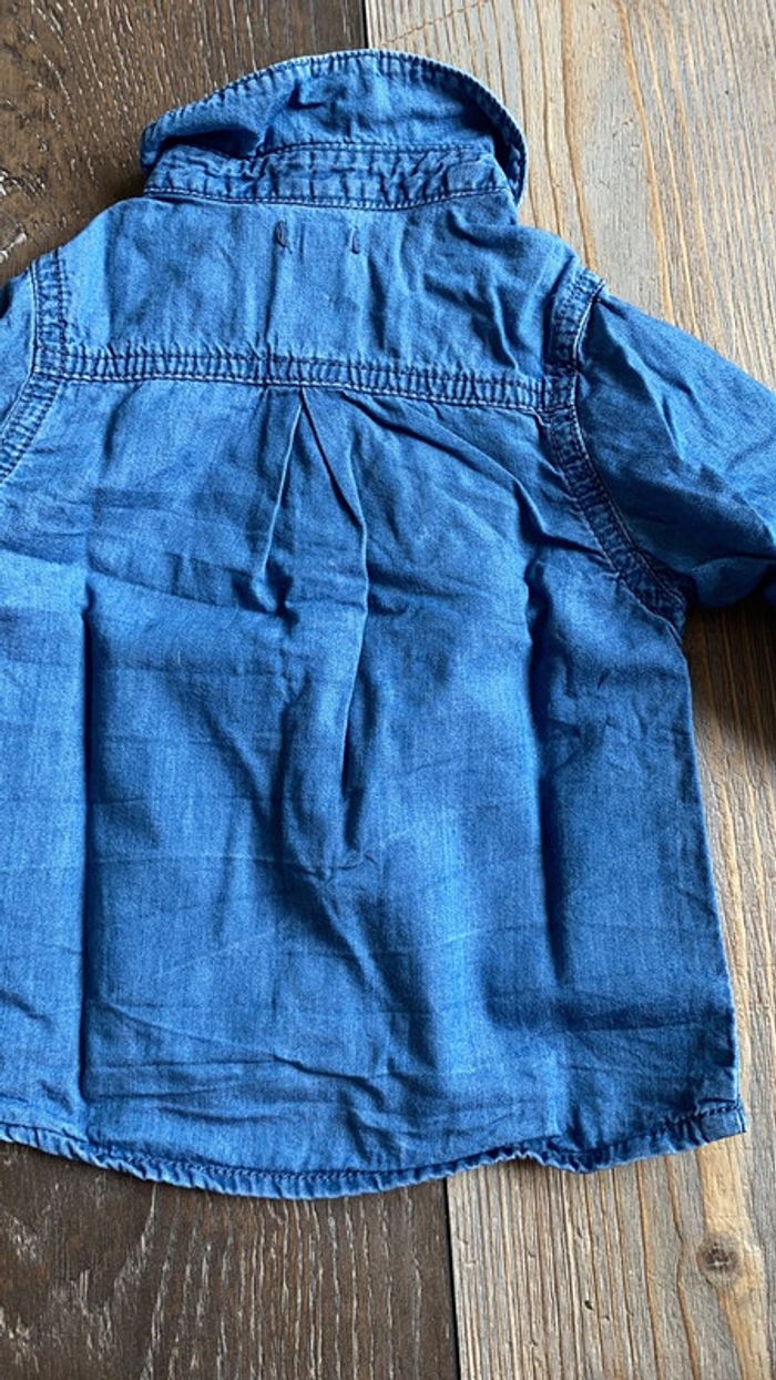 Chemise fille jeans Kiabi 9 mois - photo numéro 4