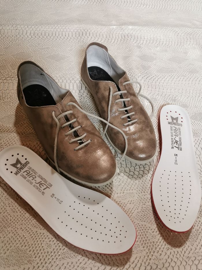 Chaussures à lacets marron irisé Mephisto T37 - photo numéro 6