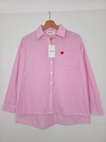 Chemise rose rayée In April 1986 taille S/M