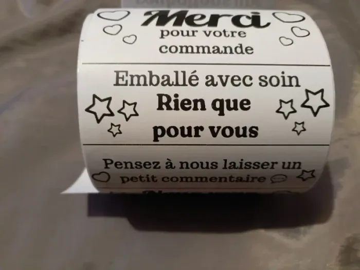 Lot de 15 grandes étiquettes “Merci pour votre commande – Bonne journée” (10×15 cm) - photo numéro 3