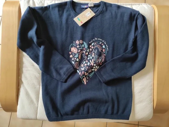🎠 pull licorne 🦄 6/8 Ans
