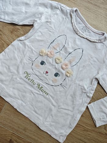 T-shirt manches longues lapin C&A 98cm