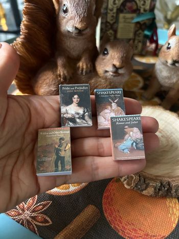 Lot de livres  miniatures pour maison de poupée