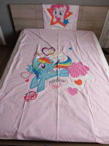 Housse de couette et taie d'oreiller petit poney