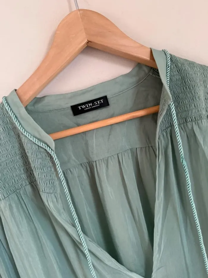 Chemisier turquoise Twinset - photo numéro 4