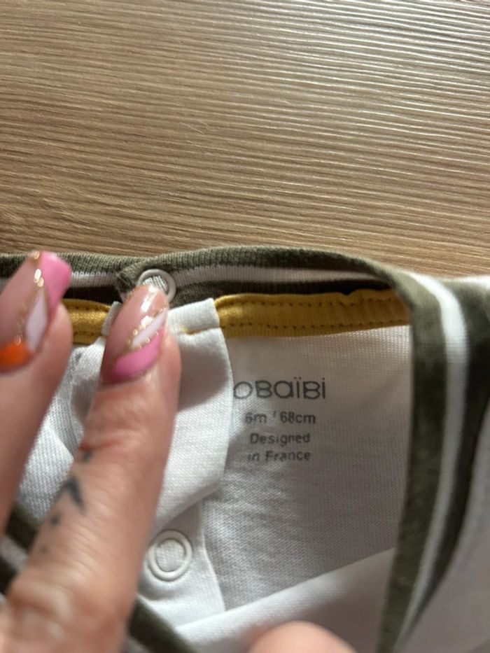 T shirt blanc manches longues Smile - photo numéro 3