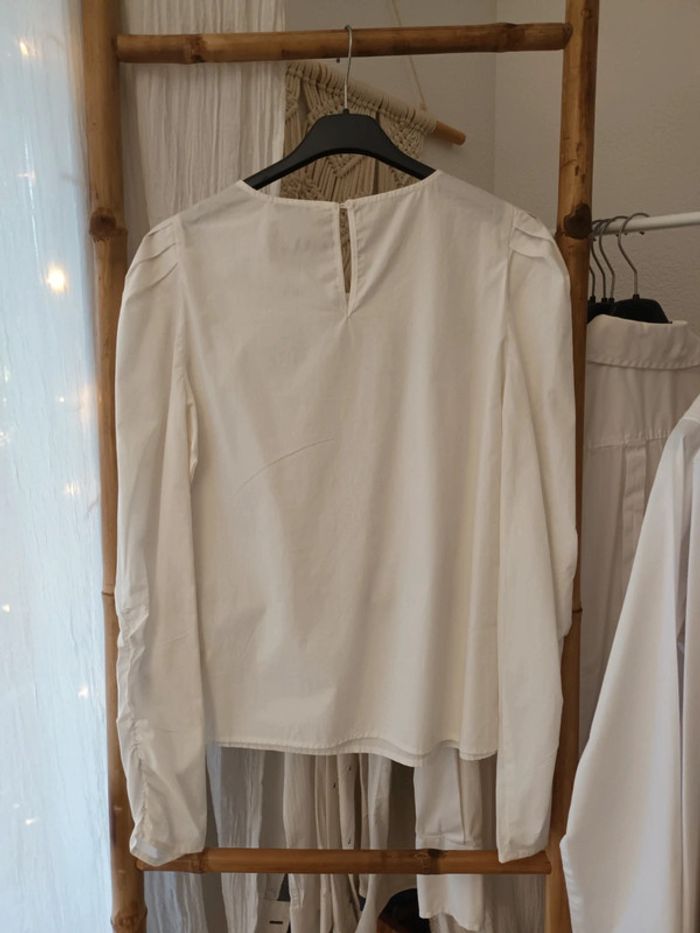 Jolie blouse blanche 100 % coton Cropp taille S neuve avec étiquette 🏷 - photo numéro 4