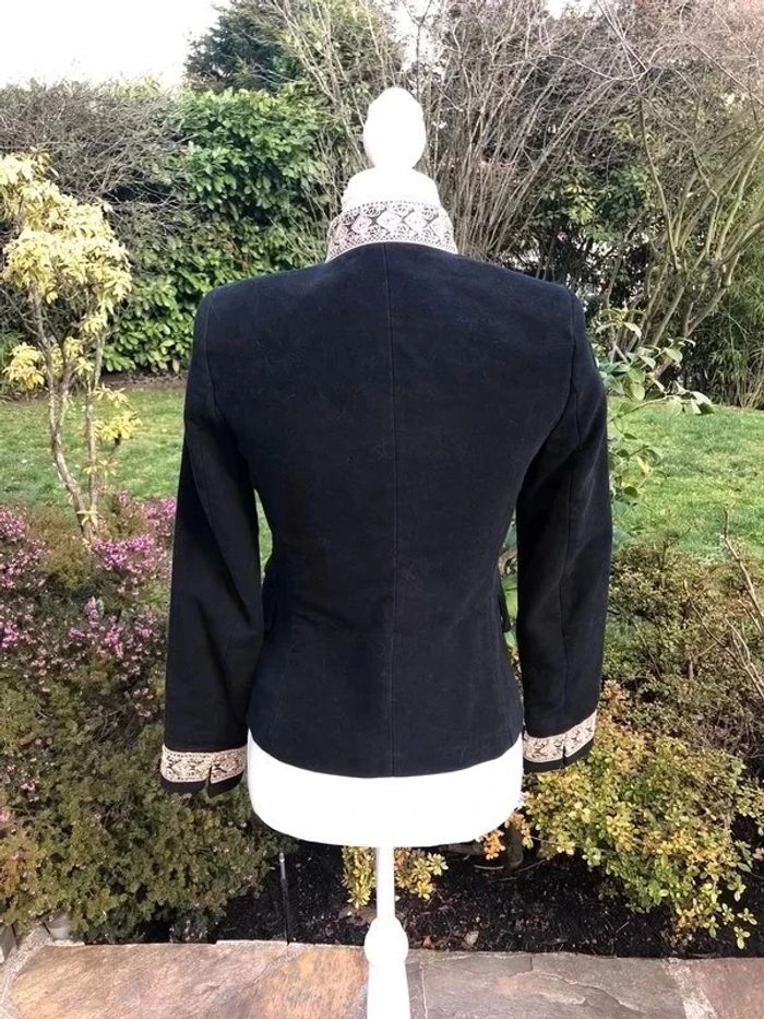 Veste Zara en velours et broderies doré neuve taille S - photo numéro 8