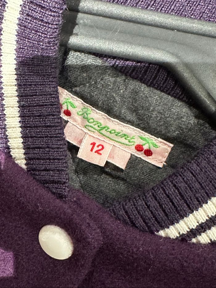 Veste bombers Bonpoint Paris taille 12 ans manches et détail en cuir - photo numéro 7