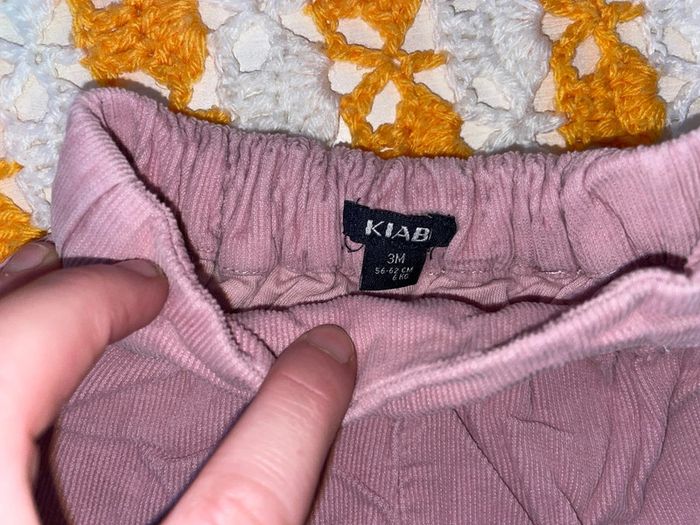 Short effet velour rose fille 3 mois Kiabi - photo numéro 3