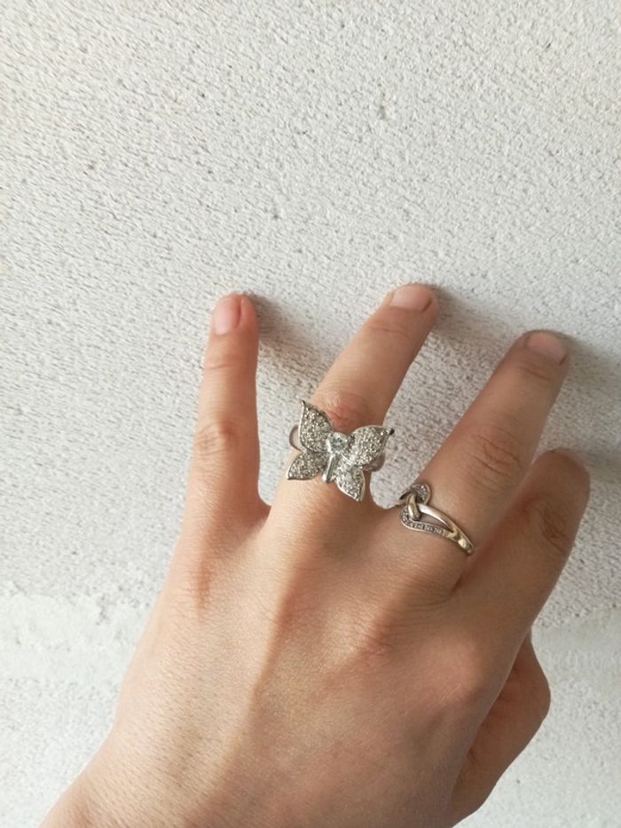 Bague papillon fantaisie strass - photo numéro 4