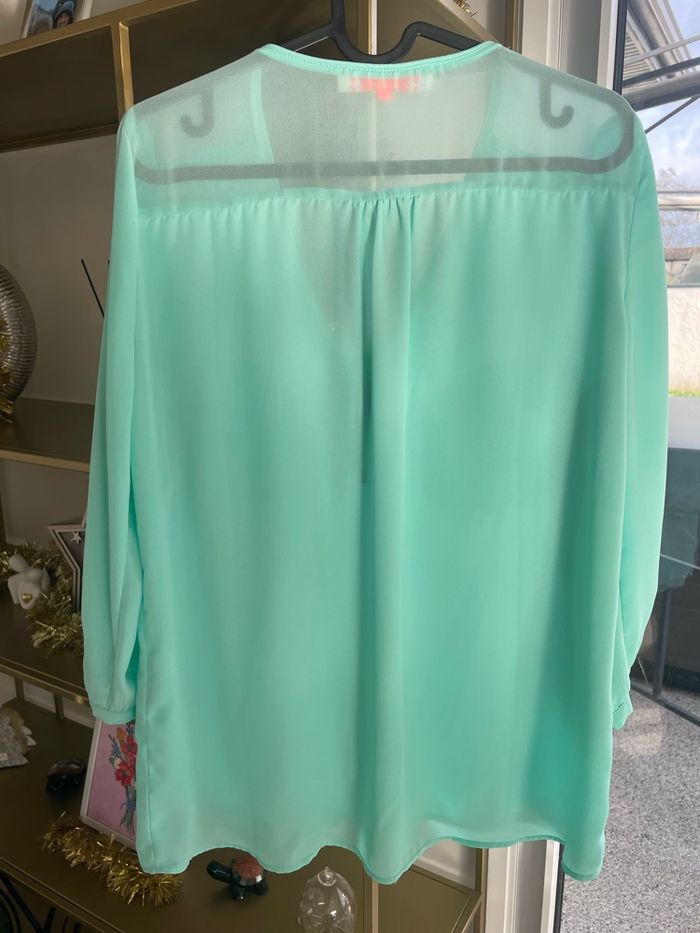 Blouse bleu turquoise - photo numéro 3