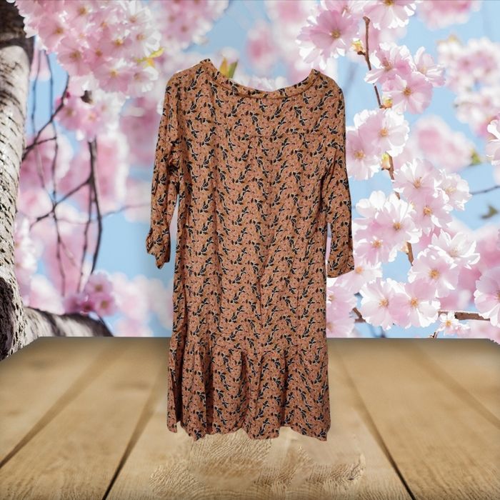 Robe fleuris été femme manches 3/4 taille M - photo numéro 3
