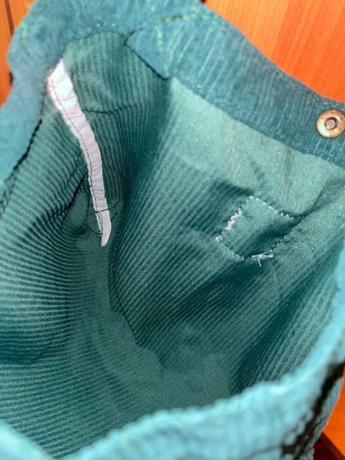 Sac à mains en velours vert foncé (petit) - photo numéro 7