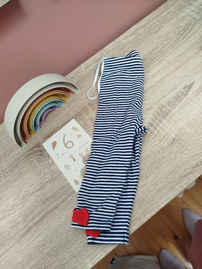Legging 6 mois rayé - photo numéro 3