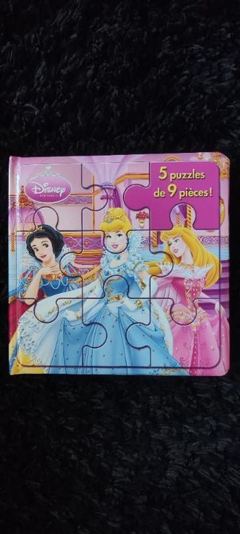 Livre Disney princesse 5 puzzles neuf