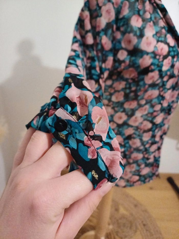 Chemise transparente fleurie Goa taille M 38 - photo numéro 6