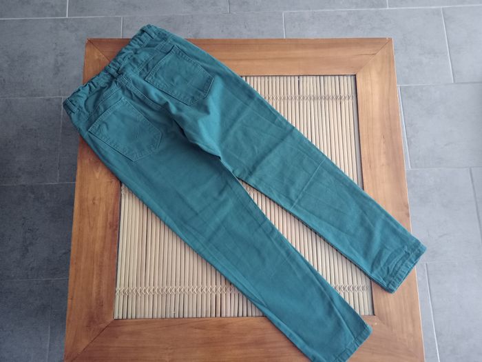 Pantalon en toile vert bouteille 12 ans neuf - photo numéro 6