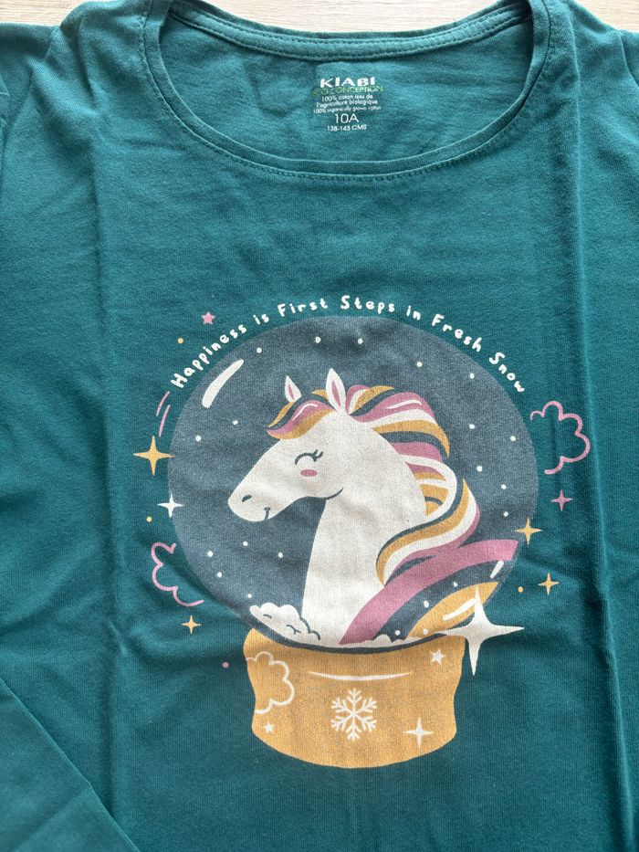 Tee-shirt manches longues licorne - photo numéro 2