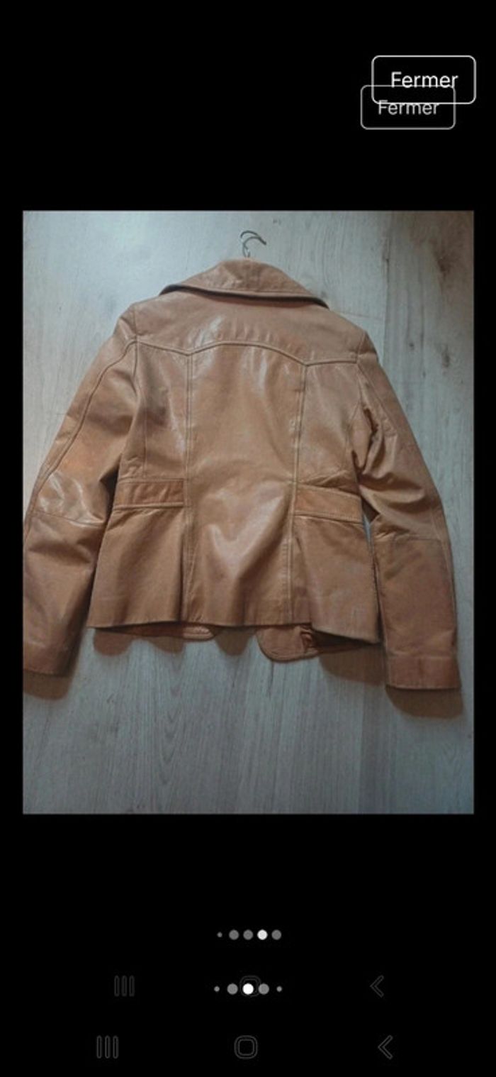 Blazer beige similicuir Vero Moda - photo numéro 4