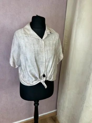 Top femme Chemise femme manches courtes beige Taille 38 Taille 40 top blouse femme