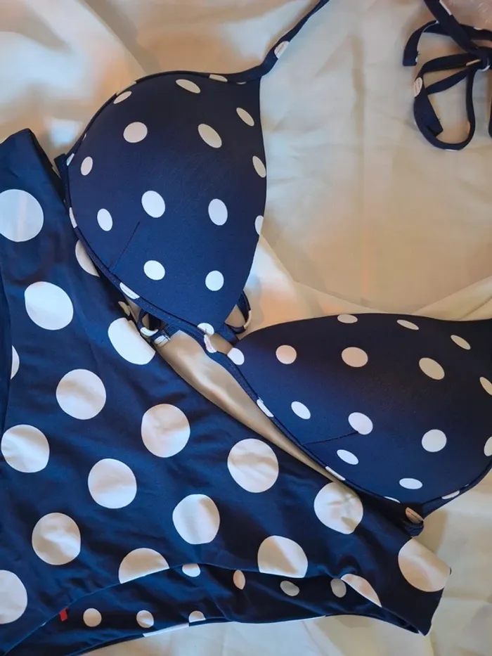 Maillot 2pces petits pois - photo numéro 3
