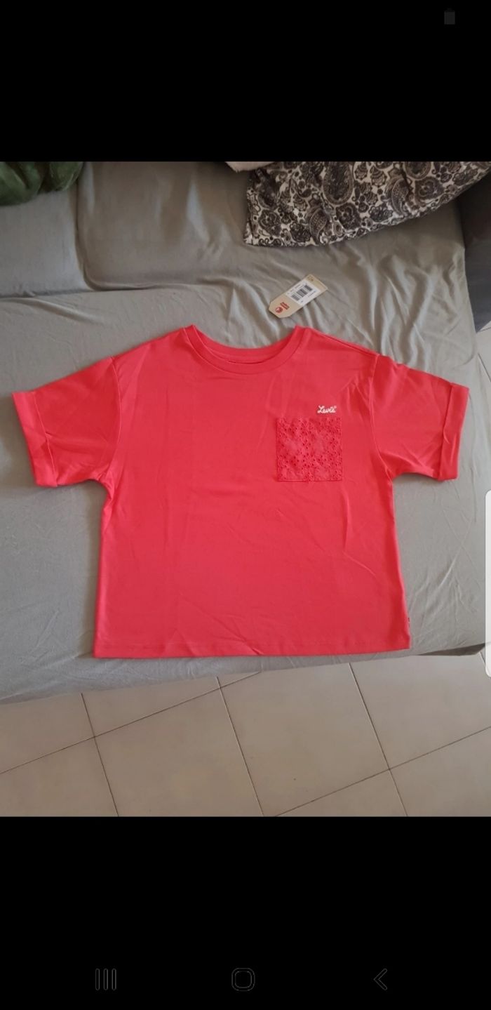 Tee-shirt levi's fille rouge