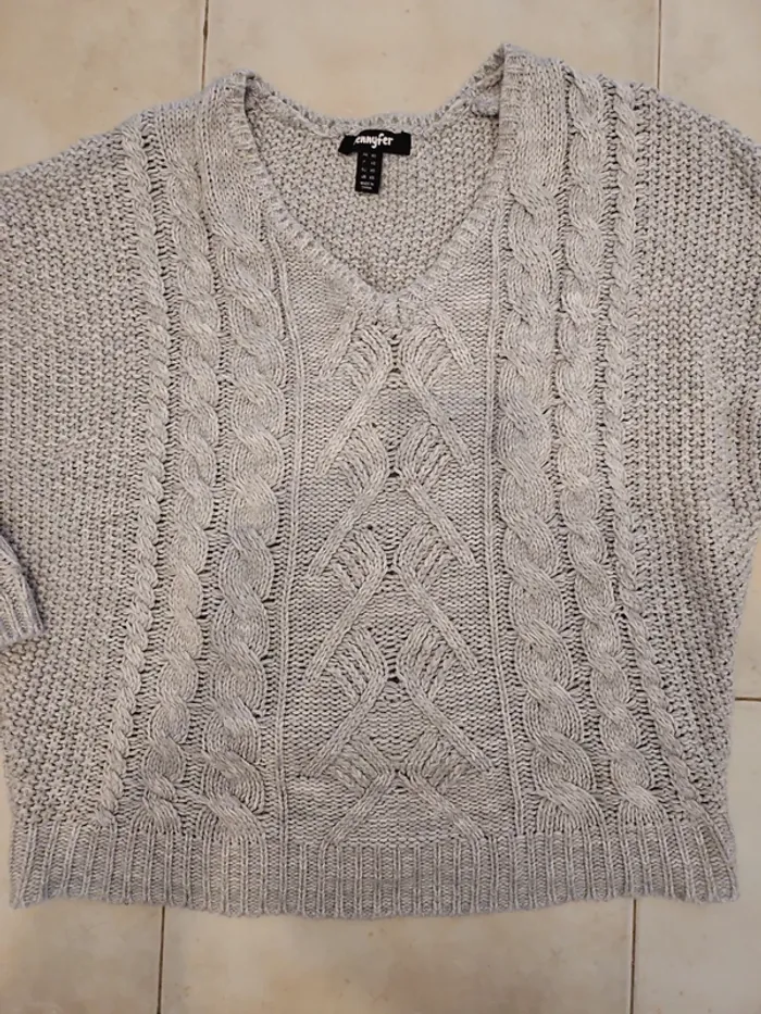pull laine gris - photo numéro 2