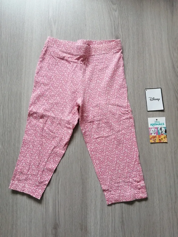 Legging rose clair motif léopard rose / eilook / (8ans)