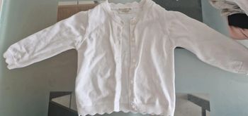 Gilet blanc 9/12 mois primark