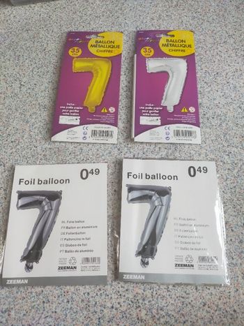 Lot de ballon numéro 7
