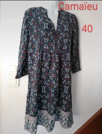 Robe ample coton manches femme.40..