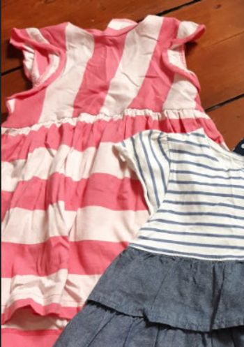 Robe rayures rose blanc marinière 18 mois vertbaudet