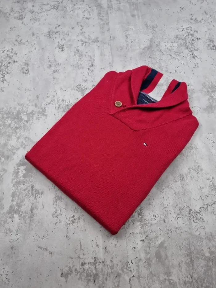 Pull col châle Tommy Hilfiger rouge XS Hommes