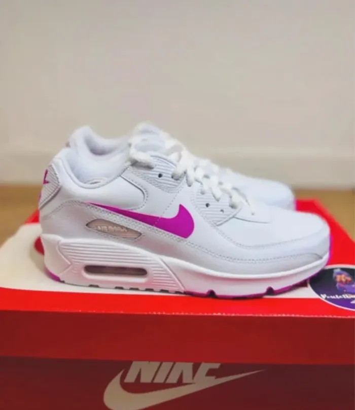Nike Air Max 90 LTR White Laser Fuschia Taille 38 - photo numéro 2