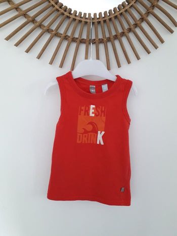 Debardeur rouge okaidi 3ans