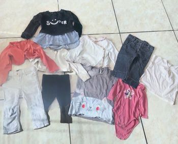 Lot 10 Vêtements Fille - 9 mois (74 cm)