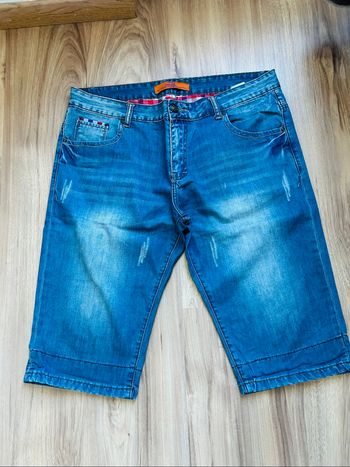 Pantacourt / Short en jean bleu Homme Truerise Tailles 44-46