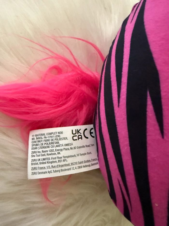 Peluches Rainbocorns - Eggzania Peluche Zèbre Rose très bon état - photo numéro 4
