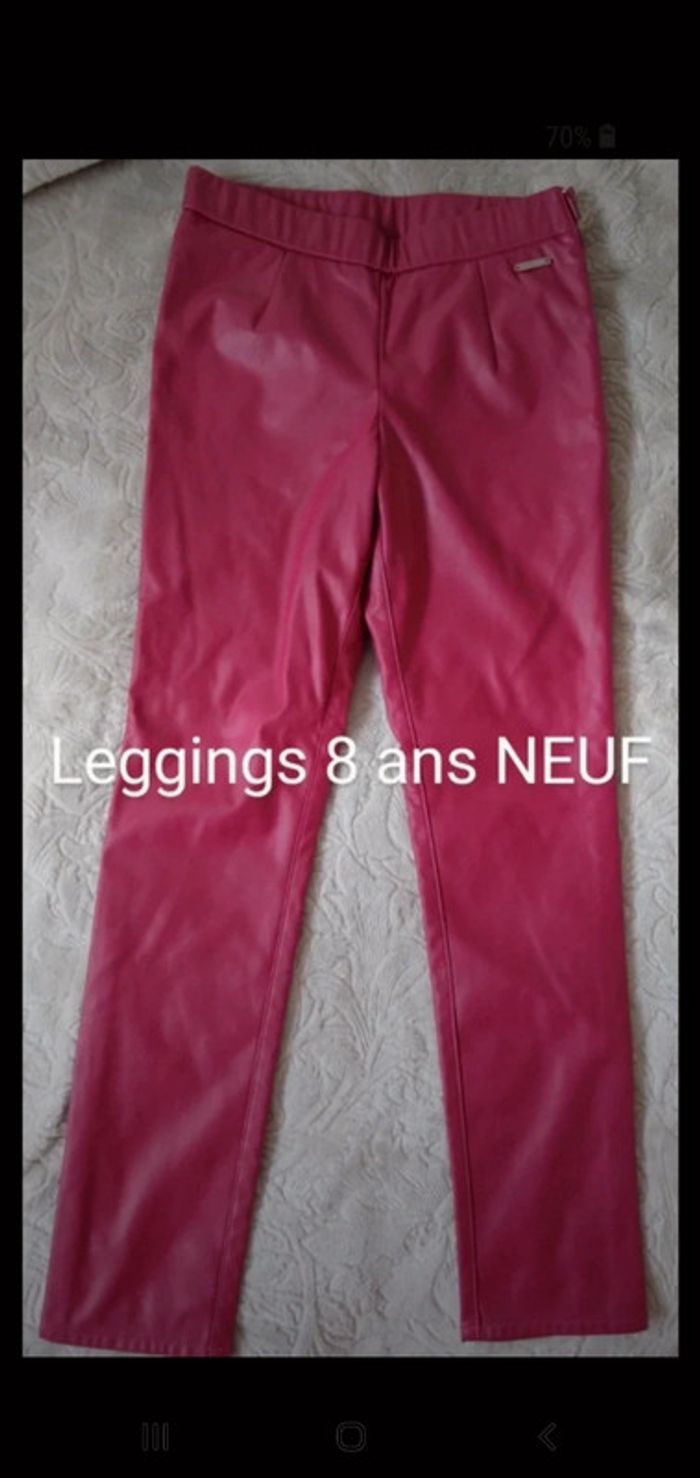 Legging effet cuir, neuf