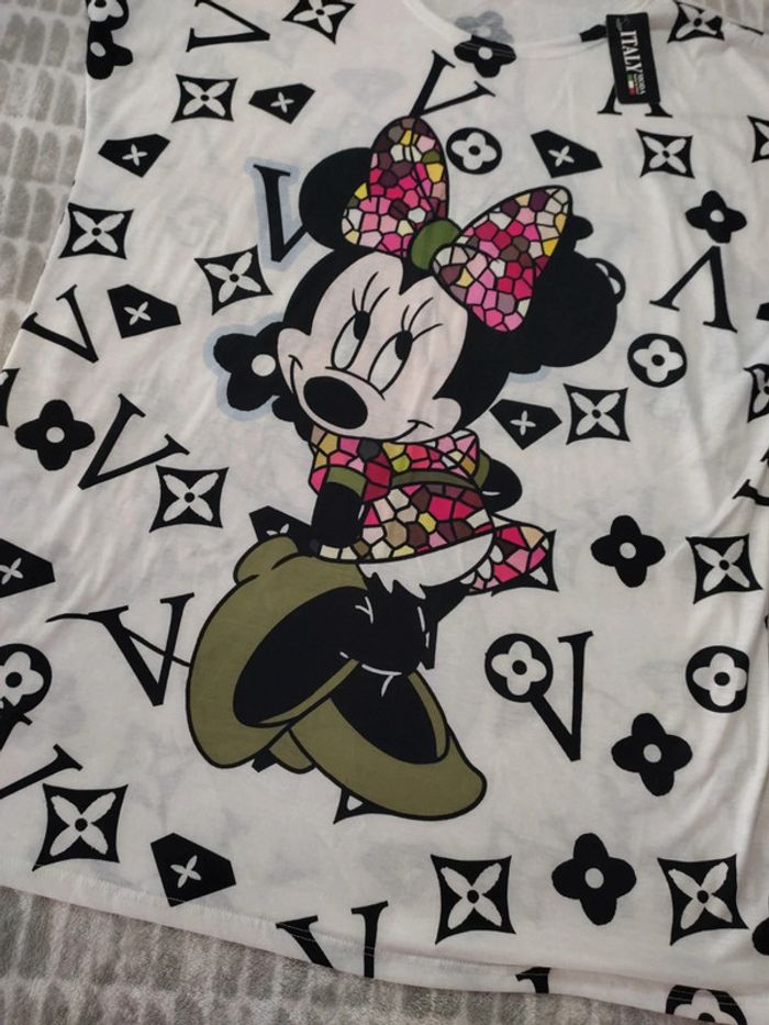 Tee-shirt long tunique oversize Minnie Disney taille 38 40 - photo numéro 2