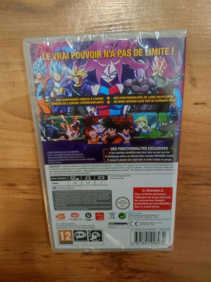 Jeu vidéo Nintendo Switch dragon ball fighter Z neuf sous blister - photo numéro 2