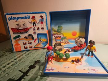 Playmobil Micro 4331 Enfants pirates  avec coffret magnétique