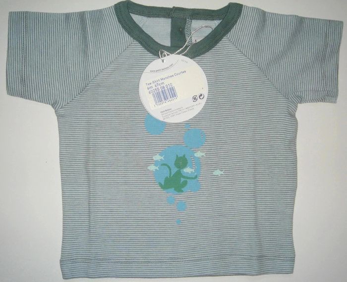 10 € Tee-shirt MC Petit Bateau 6 mois NEUF