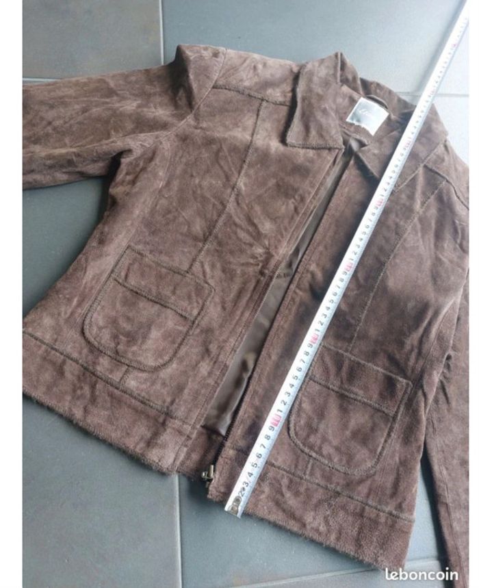 Ensemble jupe/veste cuir marron - photo numéro 8