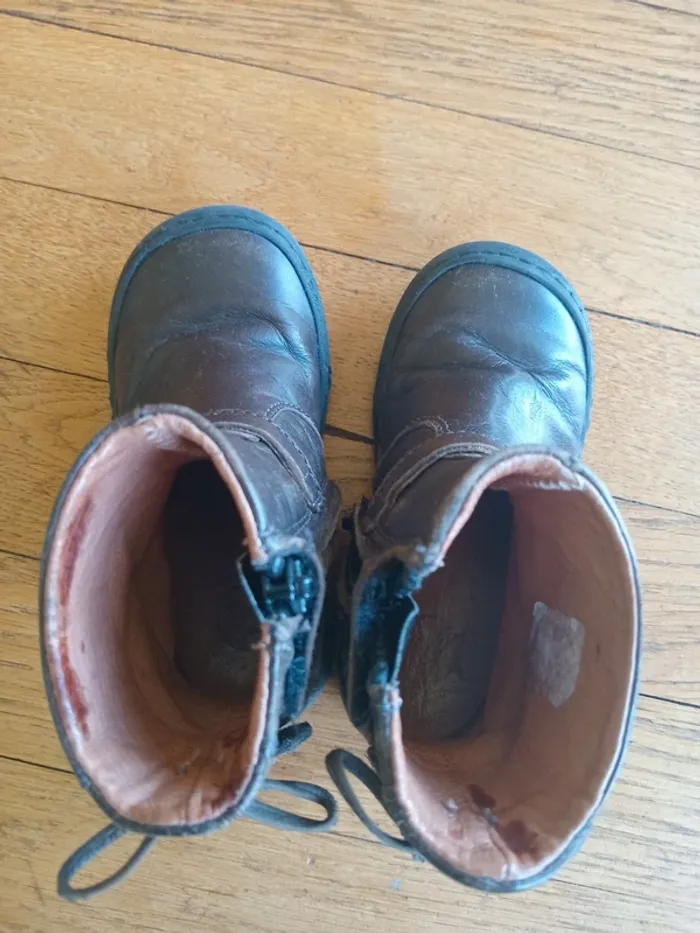 Lot 3 bottines cuir fille pointure 22 Shoopom / FR/ Aster - photo numéro 6