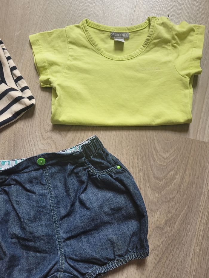 Lot short et 2 tee-shirts 23 mois Orchestra - photo numéro 5