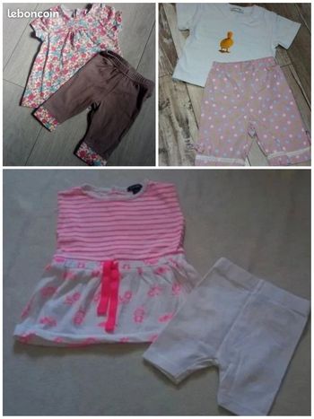 Lot ensembles été fille taille 3 mois